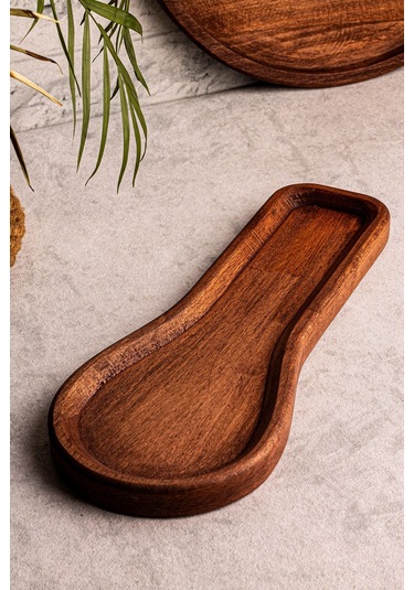 Snippy Holdy - Tezgah Üstü Ahşap Kirli Kaşık Altlığı Kirli Kaşıklık Kepçe Altlığı Ahşap