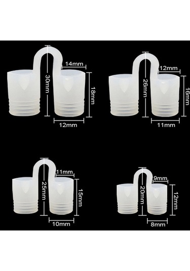 Mufunye 4'lü Renk Seçenekli Silikon Horlama Önleyici Klips Seti, Taşıma Çantası Dahil