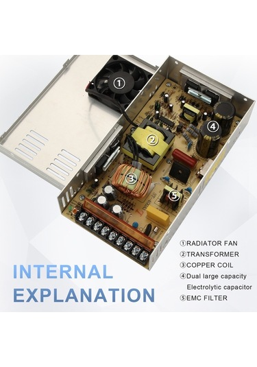 Ac 220v Dc 12v 30a 360w Güç Adaptörü Ac-dc Dönüştürücü Modülü Gerilim Trafosu Anahtarı Güç