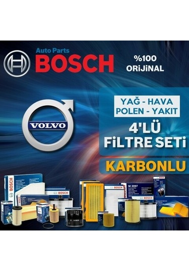 Volvo V40 1.6 D2 Dizel Bosch  Filtre Bakım Seti 2013-2016 (495584460)