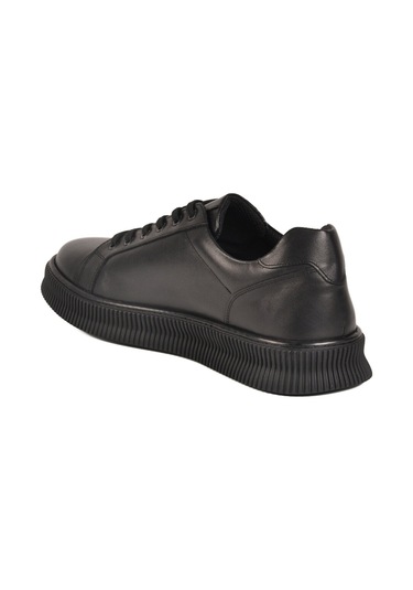 Siyah Hakiki Deri Büyük Numara Erkek Casual Ayakkabı 2516 M Siyah