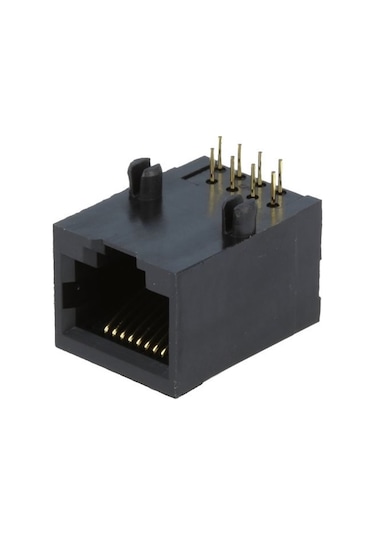 8P8C Plastik Rj45 Soket Ethernet Bağlantı Soketi 8 Pin Pcb Montaj