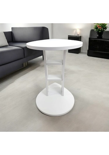 Yağmur Yan Sehpa-beyaz Beyaz