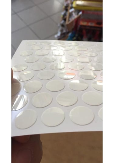 Yapışkanlı Vida Tapası Parlak Beyaz 5 Adet Vida Diğer