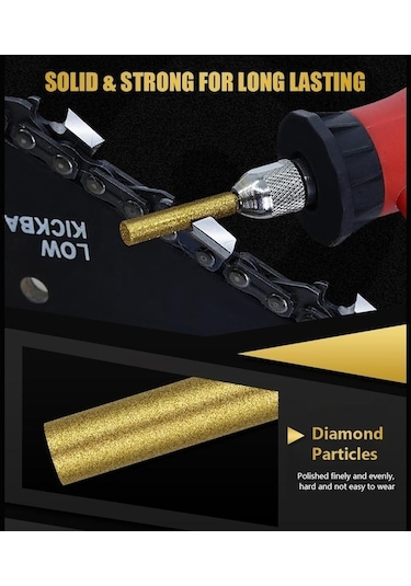 Trendooze Zincirli Titanyum Testere Testere Tekerlekleri Taş Kaplama İçin Elmas Elmas Dosya Çapak Bileyici Bileme 4.0mm Us