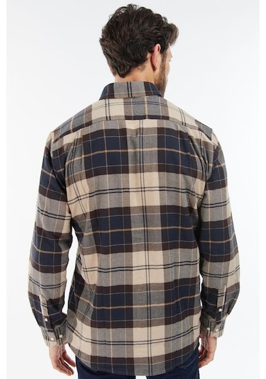 Barbour Hogside Tartan Regular Gömlek Tn63 Autumn Dress Krem - Siyah