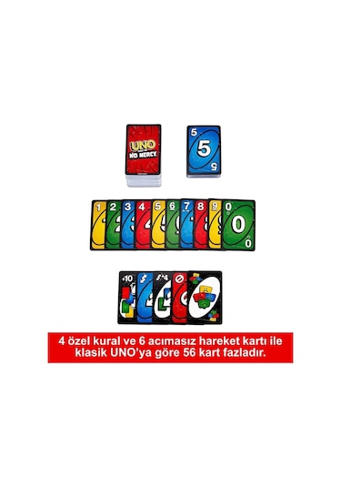 Mattel Uno HWV18 No Mercy Kartlar +7 Yaş