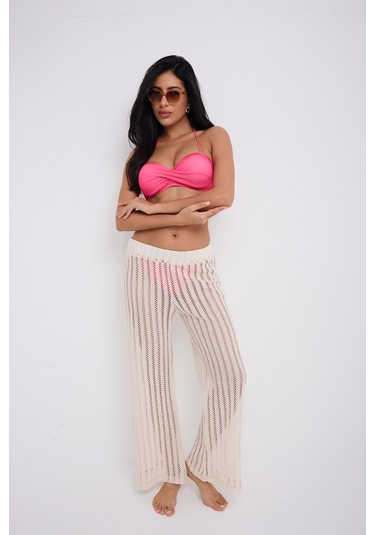 By Papi Zincir Desen Pantolon Ekru