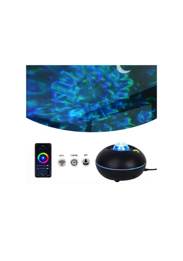 Suntek Galaksi Projektör Gece Işığı Uygulama Kontrolü Siyah