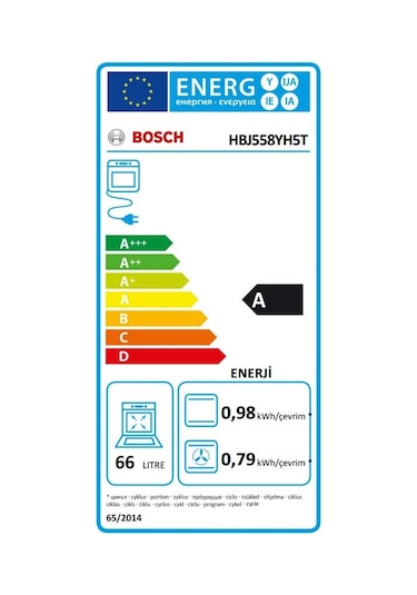 Bosch HBJ558YH5T 66 L Serie 6 Ankastre Fırın