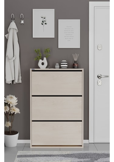 Ceha 3'lü Düşer Kapaklı Ahşap Ayakkabılık - Düz Akçaağaç A.AYK-3/D.AKÇAAĞAÇ Ceha 3'lü Düşer Kapaklı Ahşap Ayakkabılık - Düz Akçaağaç A.AYK-3/D.AKÇAAĞAÇ