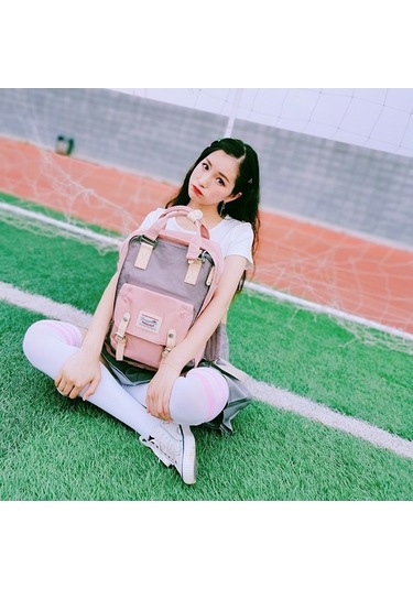 Tongxida 15.6 Dizüstü Bilgisayar Sırt Çantası, 32x42x13 Cm, Öğrenci/erkek Mekanı, Saplı, Pembe-gri Renk Pembe - Gri