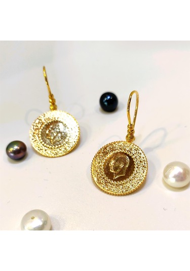 Altın Ürünler Dorika Toplu Çeyrekli Küpe