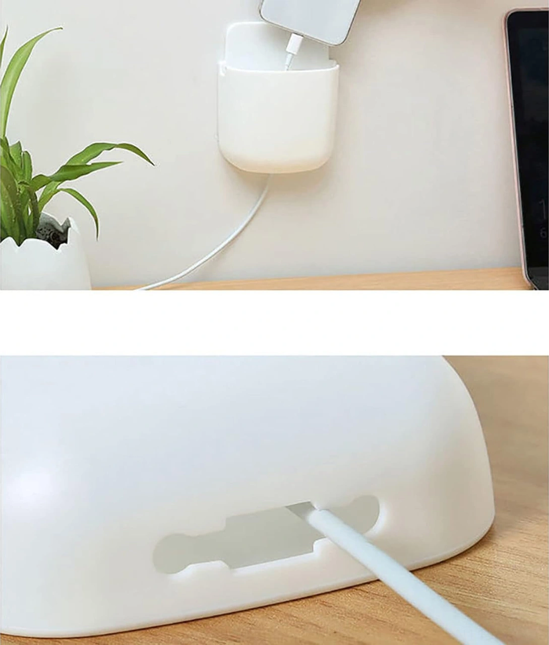 Yuntech01 5 Adet Duvar Tipi Depolama Kutusu, Ev Gereçleri Ve Telefon Şarj İçin Evrensel Pp Tutucu Çok Renkli