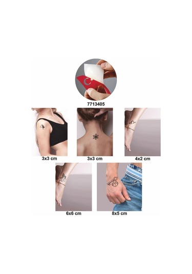 Dürüst Desenler 5 Li Set Geçici Dövme Kına Şablonu