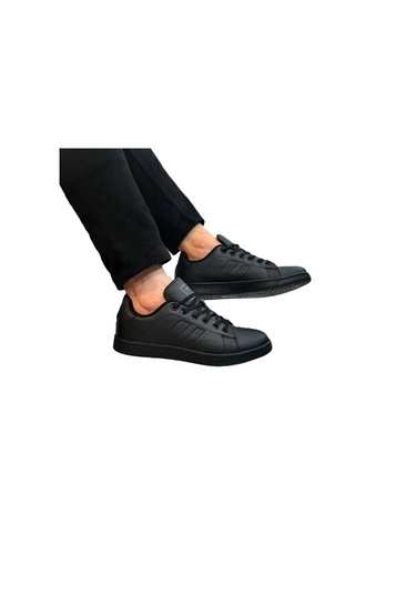 Jump 15306-15307 Siyah-siyah Düz Taban Rahat Spor Ayakkabı Siyah