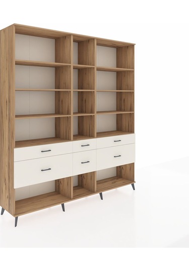 Hyperion Dolap 12 Raflı 6 Çekmeceli 220x44x243 Çam-çam/aytaşı Atlas Çam/aytası