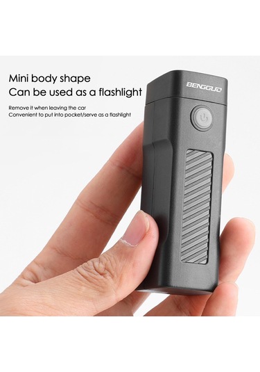 Bengguo Bisiklet Ön Işık Şarj Edilebilir El Feneri 3 Aydınlatma Modu Siyah Siyah