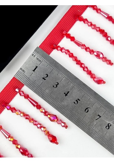 Slubov'u Boncuklu Püskül Bitişik, Dekoratif 50cm, Genişlik 5,5cm 406767254