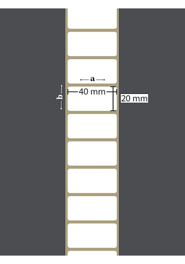 20x40 Mm Termal Barkod Etiketi Yaıpışkanlı Etiket 1 Rulo 2000 Adet