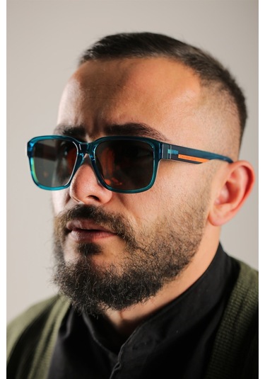 Calvin Klein Jeans Ckj 21631s 432 56 Erkek Dikdörtgen Mavi Kemik Güneş Gözlüğü