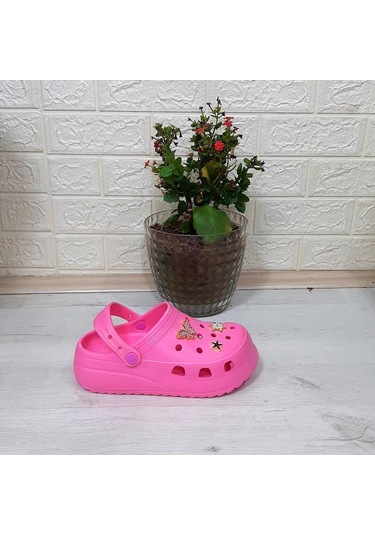 Sonimix 12901 Pembe Taşlı Kalın Tabanlı Kadın Terlik 001