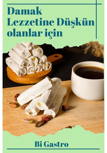 Sütlü Fıstıklı Çifte Kavrulmuş Fitil Lokum - Türk Lokumu - 400 Gr