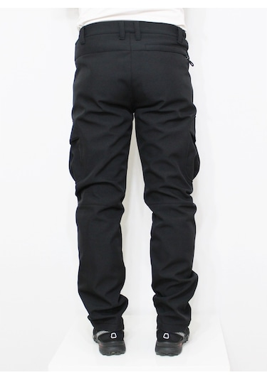 Mudwill Softshell Kargo Cepli Kışlık Pantolon-Siyah