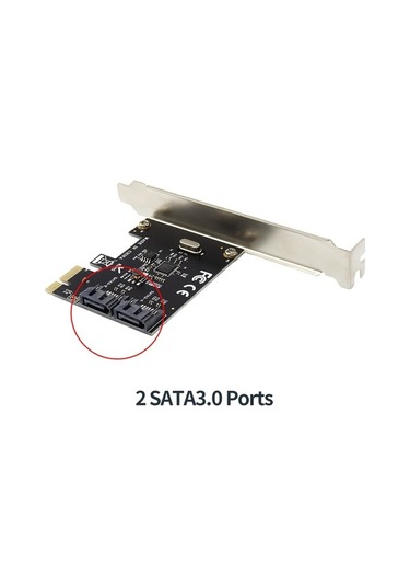 Novahub Pcı-e Sata3.0 Genişletme Kartı, 2x Sata Bağlantı, 6gbps Hız, Kolay Kurulum, Çoklu Sistem Uyumu, Asm1061 Chip