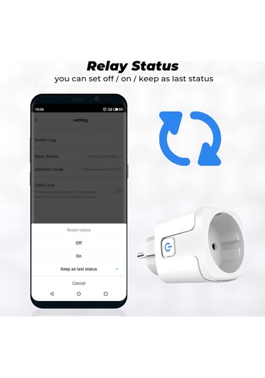Springsun Zigbee Akıllı Prizi 20a Enerji Ölçümlü, Tuya/smart Life Uyumlu, Alexa/google Asistan Desteği, Avrupa Standartı Zigbee Gateway Gereklidir