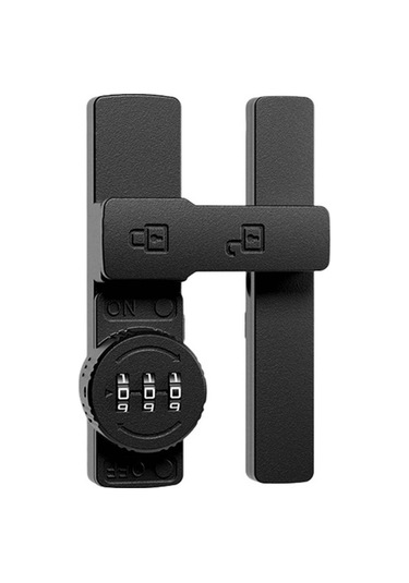 Pazly Anahtarsız Çinko Alaşım Dolabı Kilidi - Güvenli Depolama Kapıları İçin Kolay Kurulum Kilitli Kapı Kilidi Black, Flat