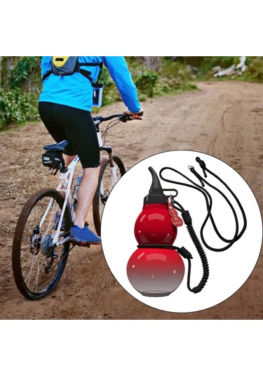 Suntek 800ml Çin Retro Kabak Su Şişesi Fitness Kırmızı