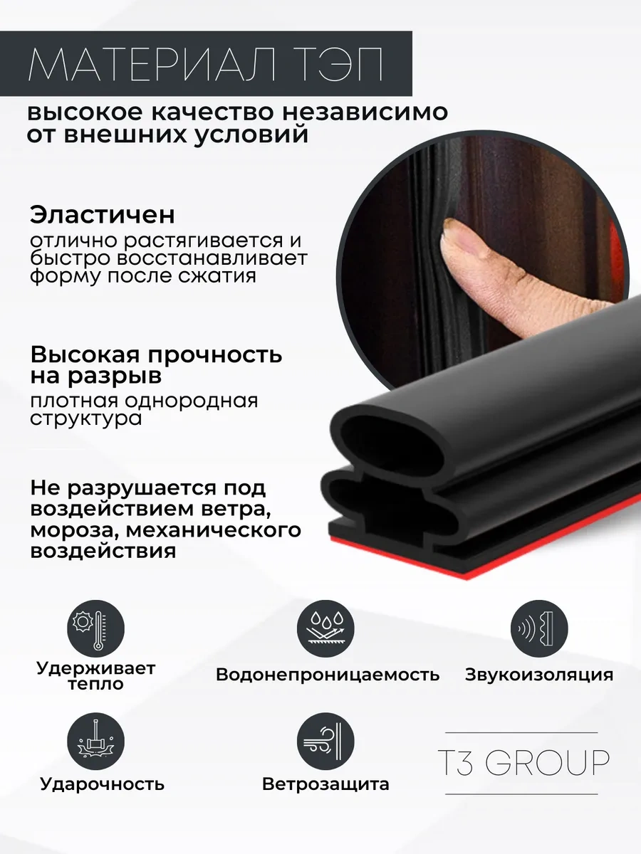 T3group Çit Ve Kapılar İçin Kendinden Yapışkanlı Conta 175441033 6