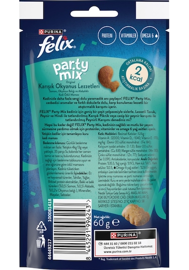 Felix Party Mix Karışık Okyanus Lezzetleri Kedi Ödül Maması