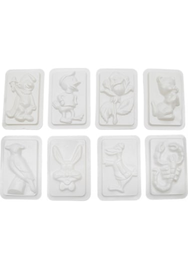 8 Adet . Alçı Kalıbı . Seramik Kalıbı . Okul Alçı Kalıbı . Iş Eğ N11.35740