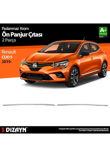 S-Dizayn Renault Clio 5 Krom Ön Panjur 2 Prç. 2019 ve Üzeri
