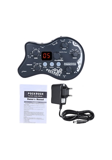 Ammoon Pockrock Portatif Gitar Çoklu Efektler İşlemci Efekt Gri