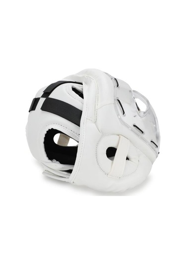 Titan Sport Yüz Korumalı Boks Kaskı , Beyaz Camlı Model Çok Renkli