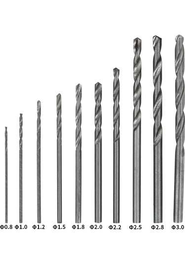 Kangvka 10 Adet Hızlı Çelik Matkap Ucu Seti 0.8-3.0mm - Taş, Ceviz, Bodrum Delme Ve Oymacılık Aracı