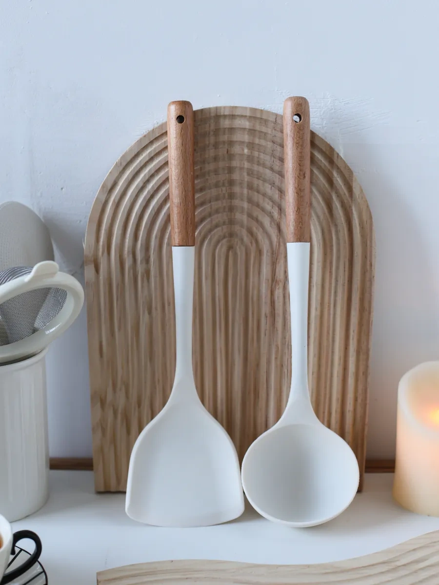 Home Lovers Ahşap Saplı Mutfak Spatulası 296161205 Beyaz