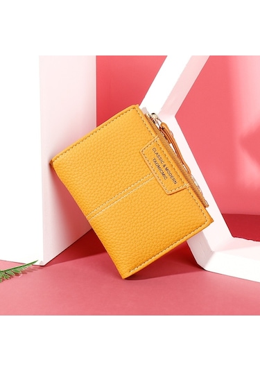 928666 Çoklu Kart Anahtarlık Bozuk Para Cüzdanı Kısa Bayan Cüzdanı Siyah