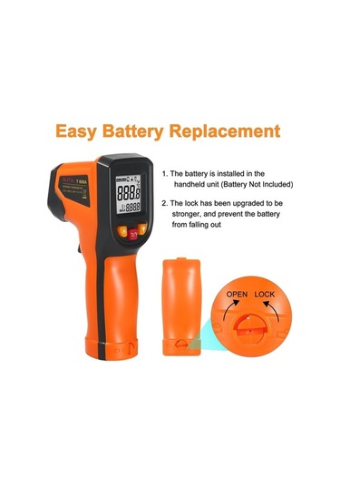 Pazly T600a Temassız Kızılötesi Termometre -58 C İle +600 C Dijital Ölçüm Wb