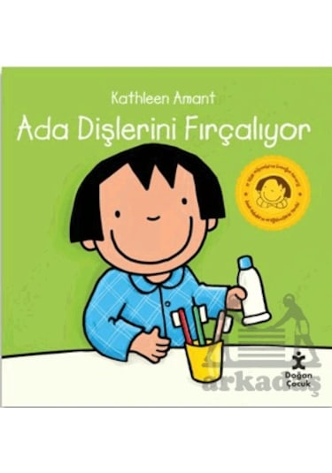 Ada Dişlerini Fırçalıyor Ciltli Doğan Çocuk