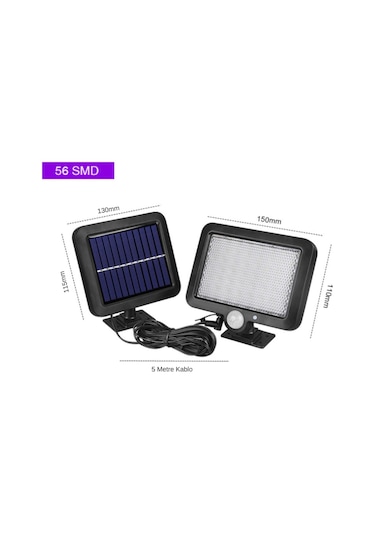 Forlife 60 W Güneş Enerjili Solar Sokak Projektör Lambası (537293467)