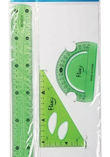 südor  flexible ruler set  flexi cetvel set yeşil pembe sarı mav