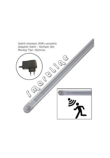 Smartline Dahili Hareket Sensörlü (Pır) Slim Gömme Led Bar - Set