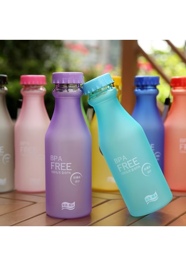 Cbtx 550 Ml Don Sızdırmaz Plastik Taşınabilir Soda Şişesi Mühürlü Basit Öğrenci Kullanışlı İçecek Şişesi