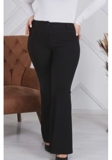 Ispanyol Paça Pantolon Siyah
