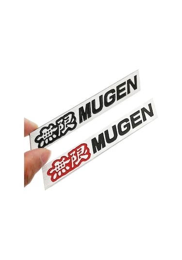 Siyah-3d Alüminyum Mugen Amblem Krom Logo Arka Rozet Araba Gövde Etiket Araba Styling Honda Civic Accord Crv Fit