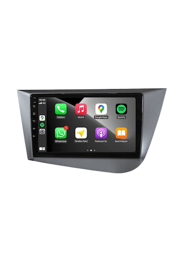 Seat Leon Araç Multimedya Android Ekran Carplay Navigasyon Cihazı Double Teyp 2+32 9" 06-10 Gri Cadence